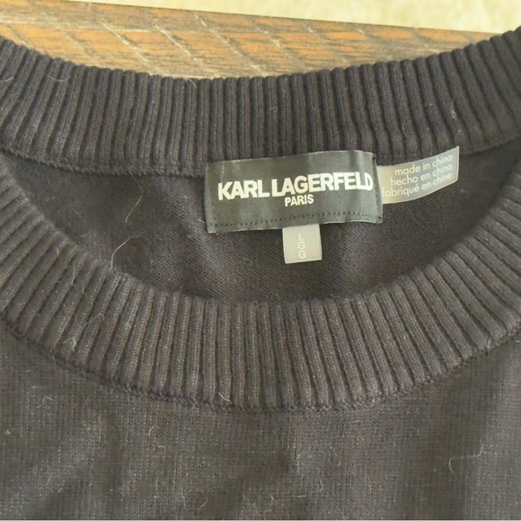 Karl Lagerfeld Black Cat Swearer Size L - Picture 3 of 5